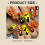 24pc Pumpkin Ghosted Bat False Nail Medium Square Shape ABS Fake 3