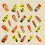 24pc Pumpkin Ghosted Bat False Nail Medium Square Shape ABS Fake 7