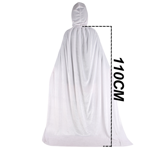 Unisex μανδύας για το Halloween με βελούδινη κάπα με κουκούλα, ολόσωμη ρόμπα με κουκούλα 1