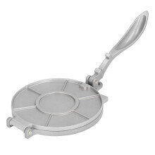 Tortilla Maker, Corn Tortilla Press, 7.7 Inch, Aluminium Alloy, Silver