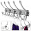 Κομψή ράγα κρεμάστρας για παλτά, πλάκα πλάτης από ανοξείδωτο ατσάλι, 4