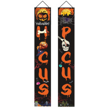 Vendbar festivalbanner, Halloween-utendørsdekorasjoner, knask-or-knep festlig hengende skilt til terrasse, veranda, veranda, plen, hage eller