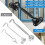 Γάντζος απορρήτου και κούμπωμα με κρίκο, εύκολο κλείδωμα για παράθυρα, στόρια, 4