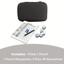 (Yahoo Form Case Study) 80 Pages YAh Score Sheet With Storage Bag, 5 Dice, And Pen Set