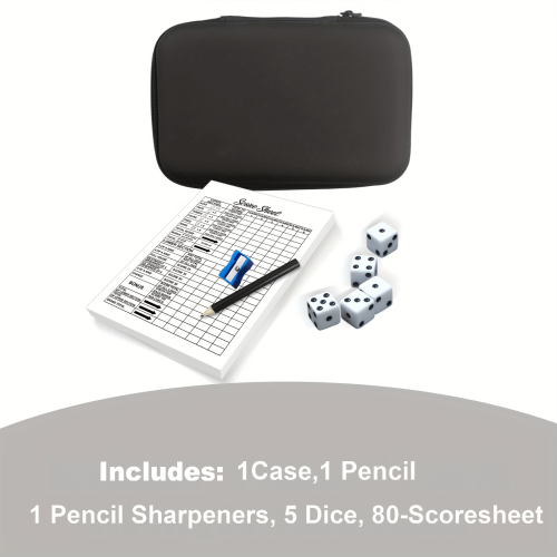 (Yahoo Form Case Study) 80 Pages YAh Score Sheet With Storage Bag, 5 Dice, And Pen Set