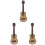 3Pcs Mini Adornos De Guitarra Para Casa 3