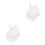 2Pcs Plástico Vila DIY Enfeite Mini Casa Neve Pintável 9