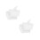 2Pcs Plástico Vila DIY Enfeite Mini Casa Neve Pintável 7