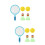 2 Conjuntos Raquete Ténis Com Bolas E Badminton Exterior 7