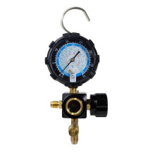 Niederdruckmanometer mit Steuerventil für Klimaanlagen, Einfachmanometer R410A, R22, R404A