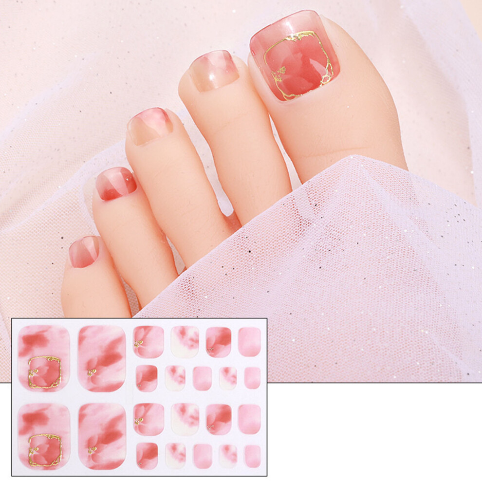 3D Rhinestones Toenail Stickers Toenail Polish Strips-0271