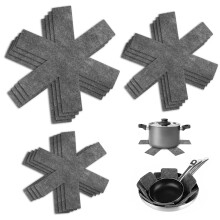 Pack of 12 Pan Protectors, Stacking Protection, Heat Resistant, Dark Gray