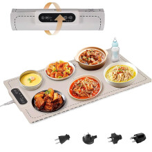 Heating Mat Heating Insulation Plate Foldable Flexible Silicone Household Dining Table Hot Bowl Heating Plate