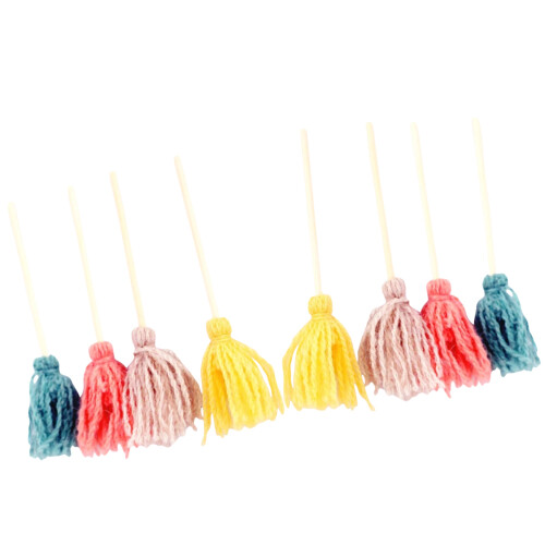 40 Peças Miniatura Vassoura Para Móveis Decoração 2