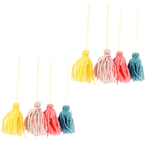 40 Peças Miniatura Vassoura Para Móveis Decoração 1