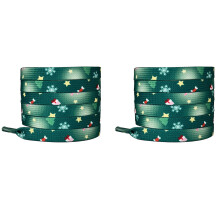 Christmas Shoelaces 120cm Long Flat-Christmas snowflakes 120cm