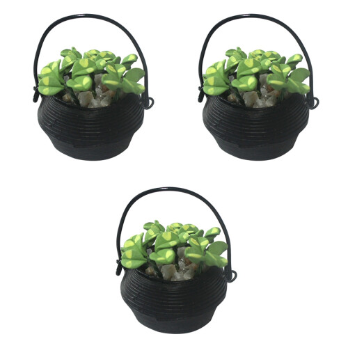 3Pcs Mini Vaso, Enfeite De Bonsai Resina 2