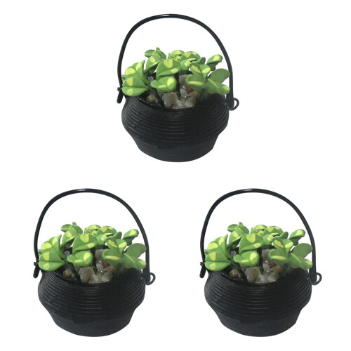3Pcs Mini Vaso, Enfeite De Bonsai Resina 1