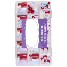 160/128pcs Slim Tips Press on Toenails-Colorful model