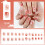24x French Tip Press On Nail Short Square False Nail Cloud 2