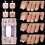 160/128pcs Slim Tips Press on Toenails-Colorful model 7