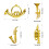8 Mini Instrumentos Musicais De Plástico Para Casa De 2