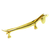 Golden puppy fork rack for dining room stainless steel decorative spoon holder animal shape