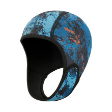 2mm Neoprene suit hood with chin strap, for men, women, snorkeling, dark blue