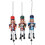 6 Unidades Soldado De Natal Madeira Nutcracker Com Cordão 1