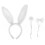 6Conjuntos Kit Coelho Cosplay Orelhas Gravata Cauda Multicolorido 10