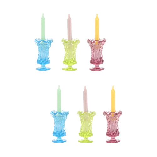 6 Unidades Miniaturas Comida Brincadeira Vela Decoração 1