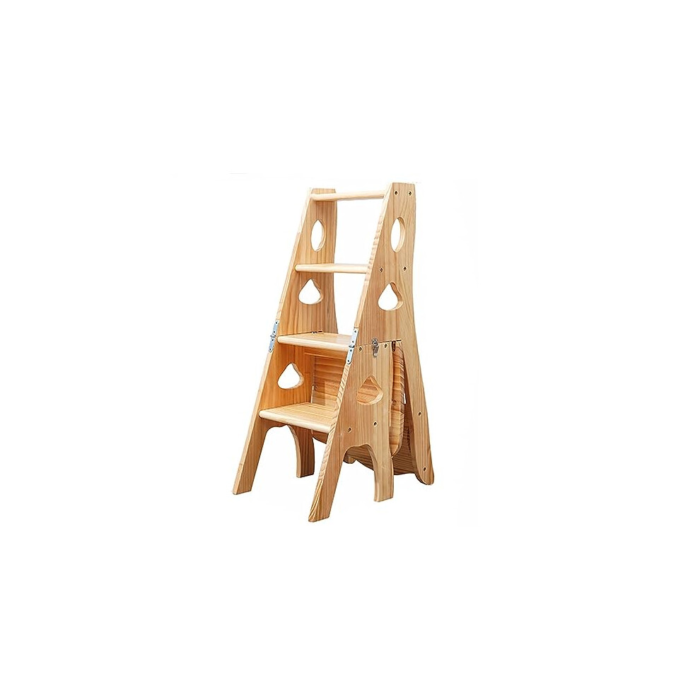 3In1 Multifunctional Folding Ladder Chair Storage Shelf Step Stool For Home And Office Use Compact Design 9339159697078