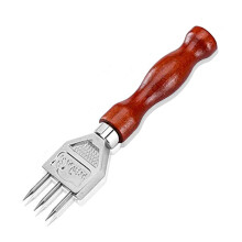 Ice Pick Stainless Steel With Safety Wooden Handle, 7.24 Inch, 3 Spike, Japanese Style Ice Crushers for Home Use