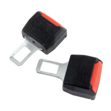 (Black) 2pcs Universal Car Safety Seat Belt Seatbelt Clip Extender Extention Buckle