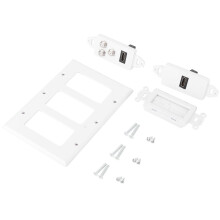 Plaque murale Keystone pour connexion multi-appareils, connecteur HDMI haut débit et port USB 3.0 pour des configurations polyvalentes, installation