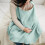 Breastfeeding Cover Cotton Nursing Shawl 360Degree Coverage MultiUse Poncho Light Green 2