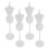 4Pcs De Vestido Com Suporte Plástico Para Noiva 11