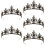 5 Unidades Tiara De Cristal Coroa Faixa Para 10