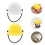 6 Stuks Mini Veiligheidshelm Bouw Decoratie Pop 7