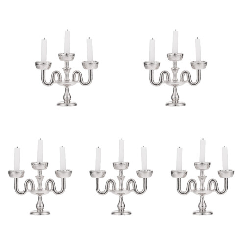 5 Unidades Mini Castiçal 3 Cabeças -Vela Acessórios Casa 2