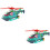 2Pcs Avião De Brinquedo Com Transparente E 8
