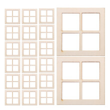 24 Pcs Janela Miniatura De Para Casa De Bonecas