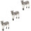 3 Unidades De Zebra Animal Brinquedo Infantil 8