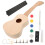 1 Conjunto Kit Ukulele Diy Não Pintado Para 1