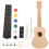 1 Conjunto Kit Ukulele Diy Não Pintado Para 7