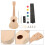 1 Conjunto Kit Ukulele Diy Não Pintado Para 4