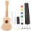 1 Conjunto Kit Ukulele Diy Não Pintado Para 2