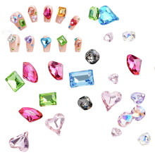 Strass colorés pour ongles, 50/100 pièces, gemmes-100 pièces