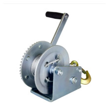 Hand Winch, 2500LBS Boat Truck SelfLocking Manual Winch Galvanized Steel 8M Wire Rope