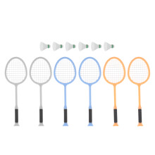Conjunto De Raquetes De Badminton Miniatura Para Casas De Bonecas